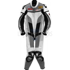 RTX Grey Spartan Sports Biker One Piece Leather Suit